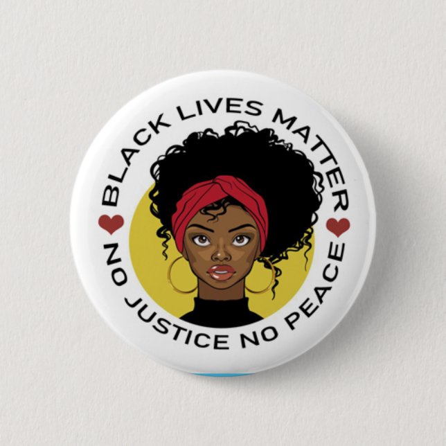 Macaron Rond 5 Cm Bouton Black Lives Matton (Devant)