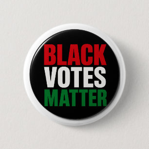 Macaron Rond 5 Cm Bouton Black Votes Matter
