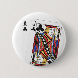 Macaron Rond 5 Cm Bouton Blackjack