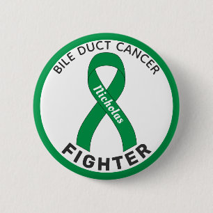 Macaron Rond 5 Cm Bouton blanc Bile Duct Cancer Fighter Ribbon Bouto