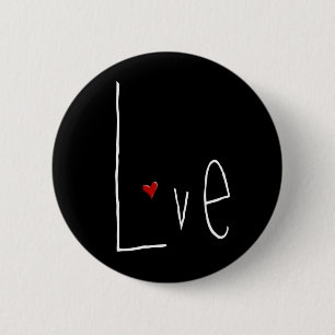 Macaron Rond 5 Cm Bouton blanc Coeur d'amour