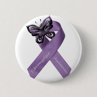 Macaron Rond 5 Cm Bouton blanc de fibromyalgie