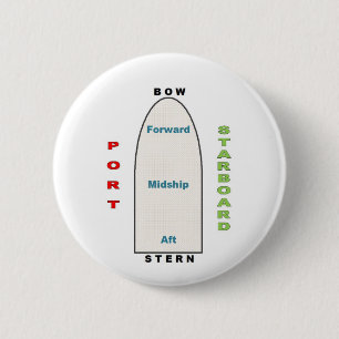 Macaron Rond 5 Cm Bouton blanc de géographie de bateau