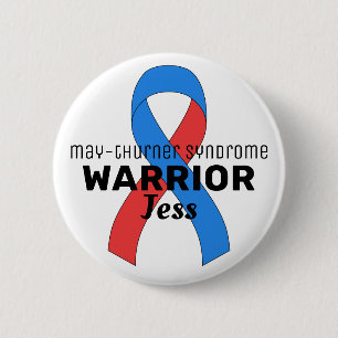Macaron Rond 5 Cm Bouton blanc May-Thurner Syndrome du guerrier du r