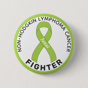 Macaron Rond 5 Cm Bouton blanc non Hodgkin Lymphoma Fighter