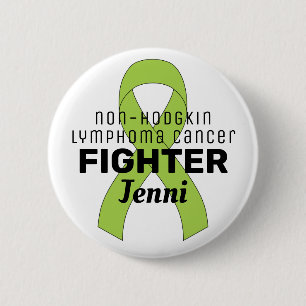 Macaron Rond 5 Cm Bouton blanc non Hodgkin Lymphoma Ribbon