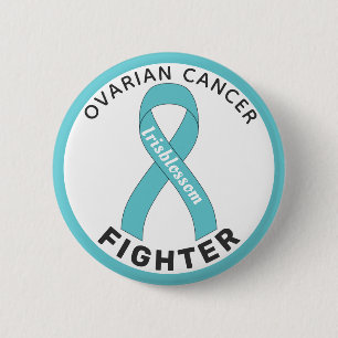 Macaron Rond 5 Cm Bouton blanc pour combattre le cancer de l'ovaire
