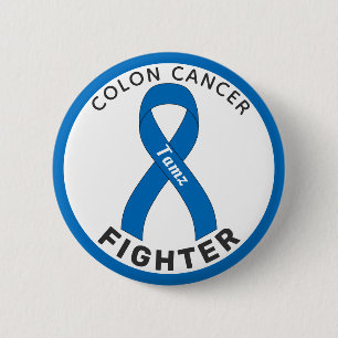 Macaron Rond 5 Cm Bouton blanc pour combattre le cancer du côlon