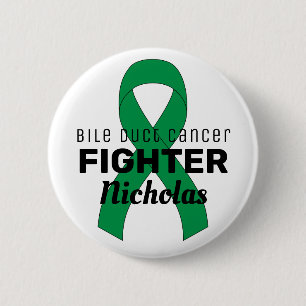 Macaron Rond 5 Cm Bouton blanc Ruban Bile Duct Cancer