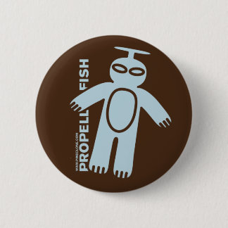 Macaron Rond 5 Cm Bouton bleu-clair de PROPELLERFISH