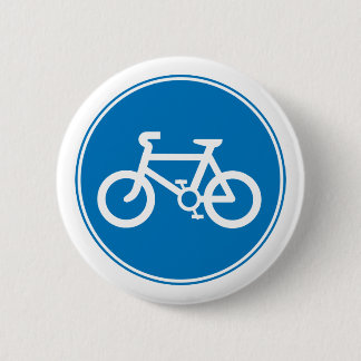 Macaron Rond 5 Cm Bouton bleu de bicyclette