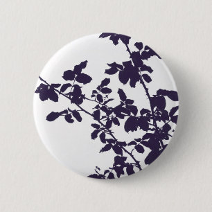 Macaron Rond 5 Cm Bouton bleu de branches