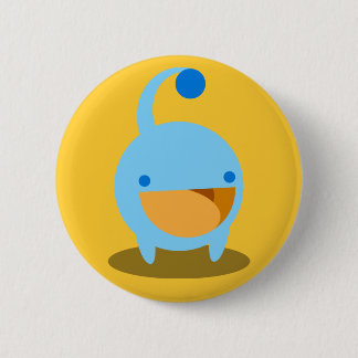 Macaron Rond 5 Cm Bouton bleu de truc