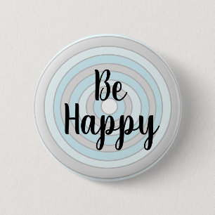 Macaron Rond 5 Cm Bouton Bleu et gris