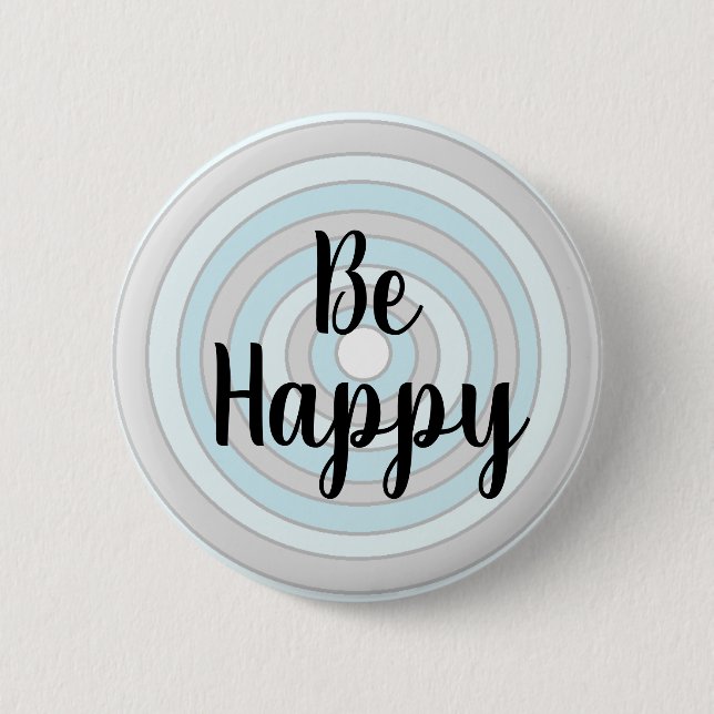 Macaron Rond 5 Cm Bouton Bleu et gris (Devant)