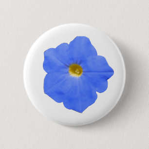 Macaron Rond 5 Cm Bouton bleu et jaune Petunia