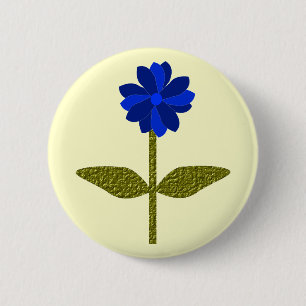 Macaron Rond 5 Cm Bouton bleu océan marais