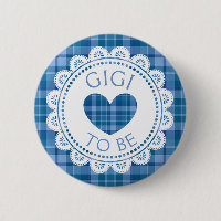 Bouton bleu Plaid Gigi to Be