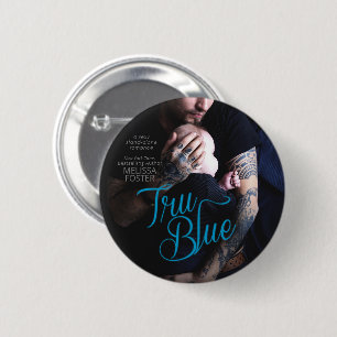 Macaron Rond 5 Cm Bouton bleu Tru