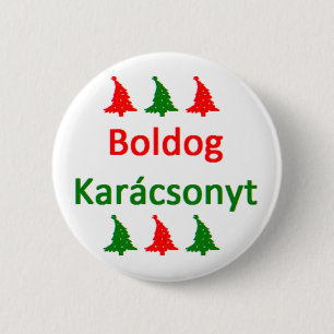 Macaron Rond 5 Cm bouton boldog karacsonyt