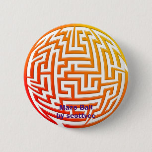 Macaron Rond 5 Cm Bouton - Boule Maze