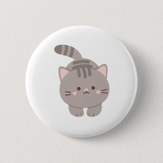 Macaron Rond 5 Cm Bouton Bouton amusant de chat mignon