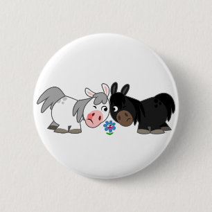 Macaron Rond 5 Cm Bouton Bouton Bouton Bleu de Standoff Ponies de Ca