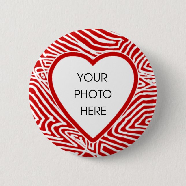 Macaron Rond 5 Cm Bouton Bouton Coeur Scribble Modèle (Devant)