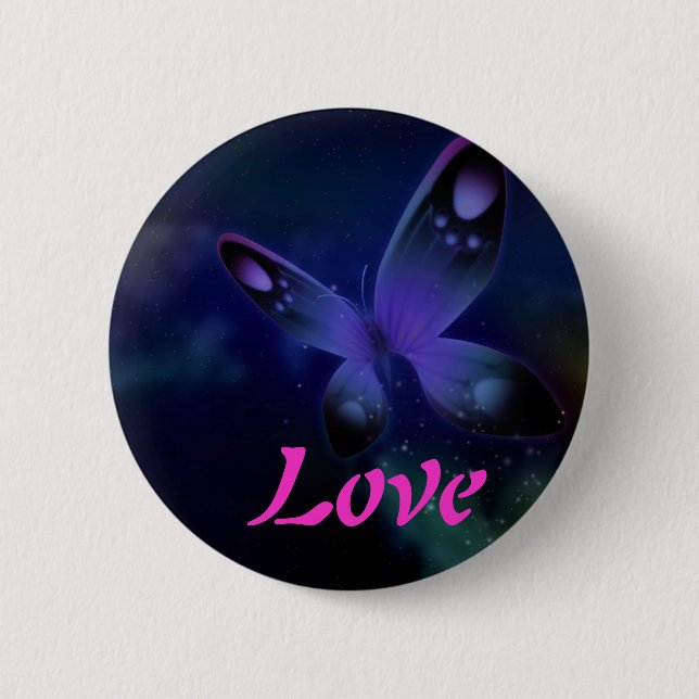 Macaron Rond 5 Cm Bouton: Bouton d'amour (Devant)