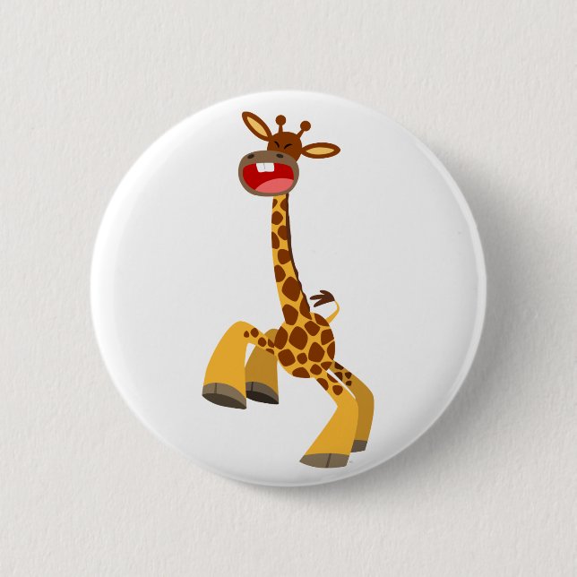 Macaron Rond 5 Cm Bouton Bouton de la Girafe Danseuse (Devant)