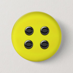 Macaron Rond 5 Cm Bouton - Bouton jaune