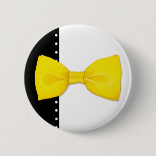 Macaron Rond 5 Cm Bouton Bowtie au citron