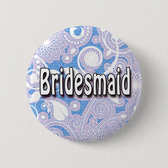 Macaron Rond 5 Cm Bouton : Bridesmaid (Devant)