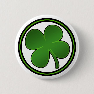 Macaron Rond 5 Cm Bouton brillant de shamrock