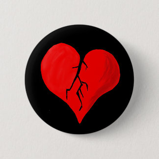 Macaron Rond 5 Cm bouton brisé de coeur