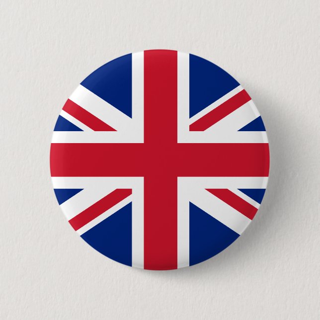 Macaron Rond 5 Cm Bouton BRITANNIQUE de drapeau (Devant)