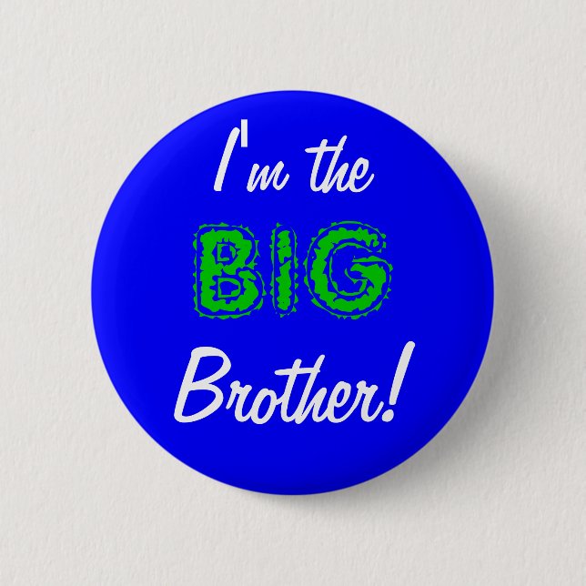 Macaron Rond 5 Cm Bouton/broche Big Brother (Devant)