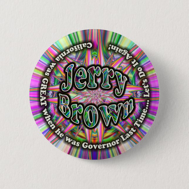 Macaron Rond 5 Cm Bouton Brown de gouverneur de Jerry (Devant)