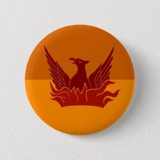 Macaron Rond 5 Cm Bouton Brûlé Orange San Francisco Fog & Gold Flag
