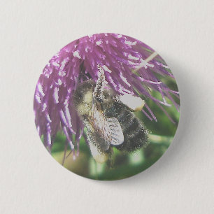 Macaron Rond 5 Cm Bouton Bumble Bee