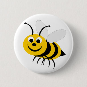 Macaron Rond 5 Cm Bouton Bumble Bee Design