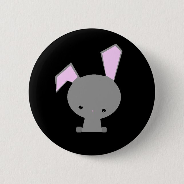 Macaron Rond 5 Cm Bouton Bunny Pin Kawaii Cute (Devant)