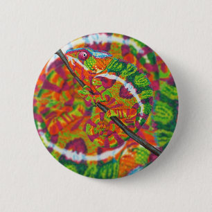 Macaron Rond 5 Cm Bouton caché de caméléon