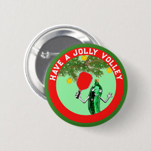 Macaron Rond 5 Cm Bouton cadeau de Noël de Pickleball