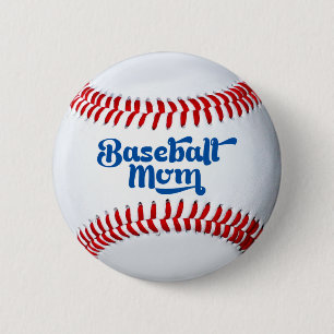 Macaron Rond 5 Cm Bouton cadeau maman baseball