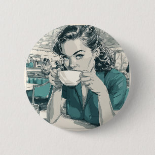 Macaron Rond 5 Cm Bouton café