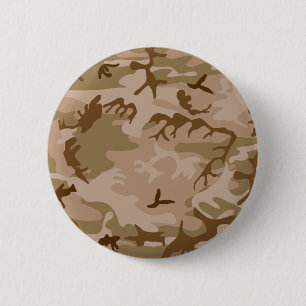Macaron Rond 5 Cm Bouton Camouflage de sable du désert