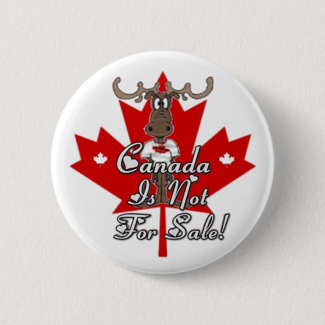 Macaron Rond 5 Cm Bouton Canada (Devant)