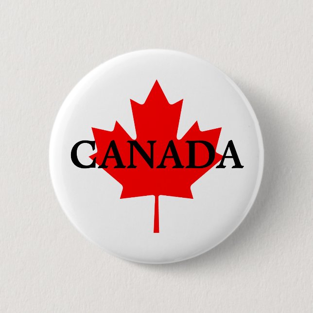 Macaron Rond 5 Cm Bouton CANADA (Devant)
