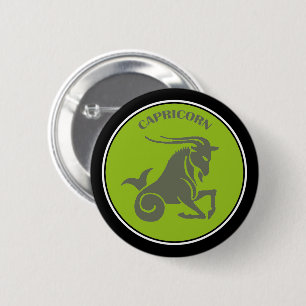 Macaron Rond 5 Cm Bouton Capricorne